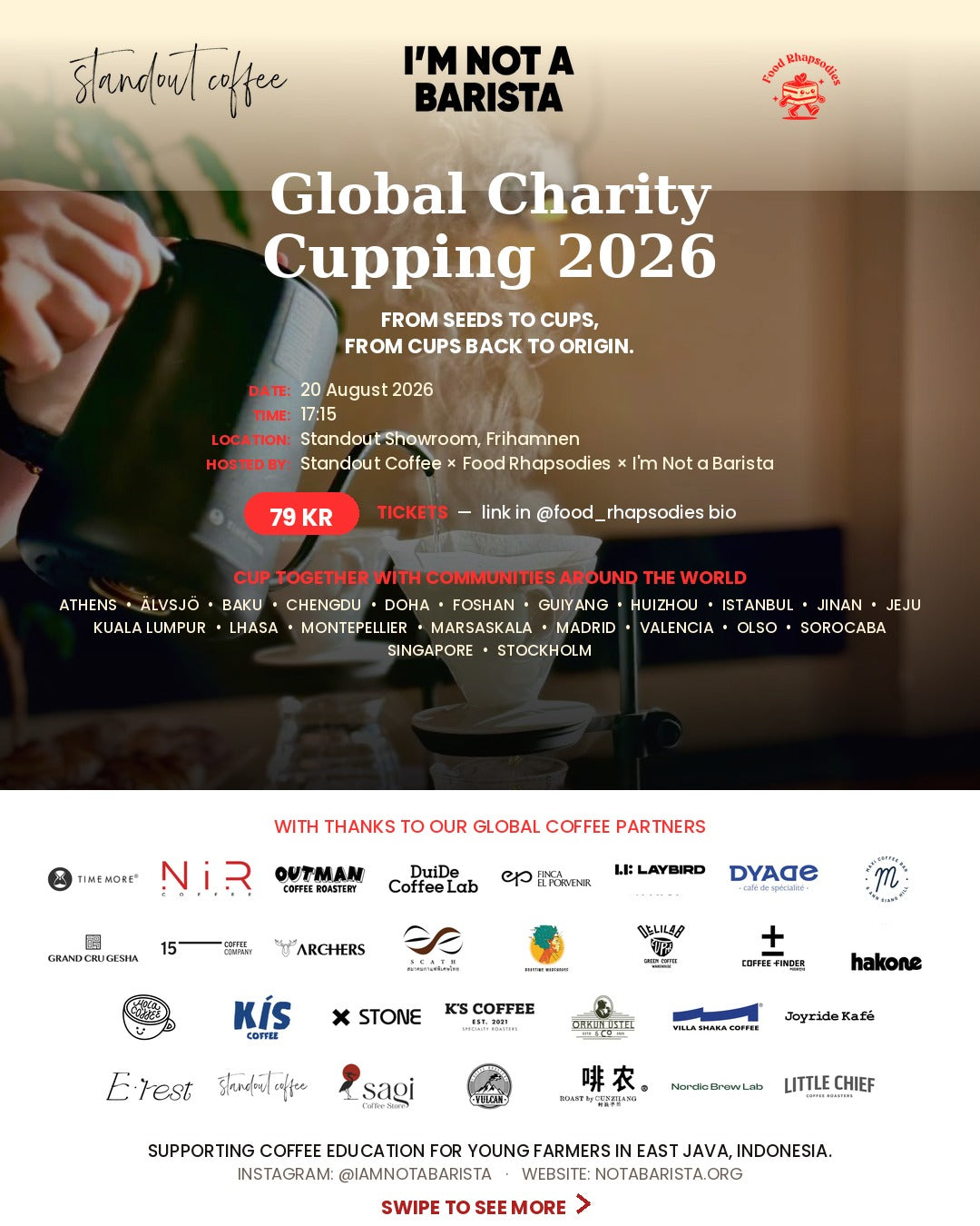 Global Charity Cupping 2026: Standout Coffee x I'm Not A Barista x Food Rhapsodies